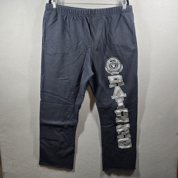 Vintage Raiders Sweatpants Mens XL Black NFL Football Nutmeg Mills 90s